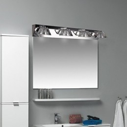 Designer Touch Decorative Modern Wall Light with Glass Shade 4 Lights Mirror Front