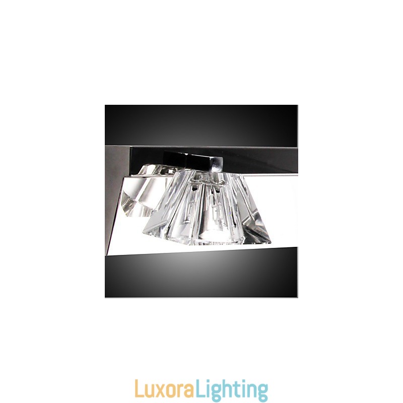 Designer Touch Decorative Modern Wall Light with Glass Shade 4 Lights Mirror Front