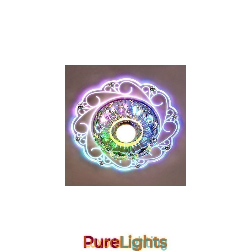 Designer Touch Decorative Crystal Ceiling Lamp Spotlight SMD 3W Creative Lamp Tube Light Colorful Color Dome Light