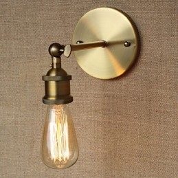 Designer Touch Decorative American Bar Cafe Restaurant Bedside Minimalist Aisle Bronze Wrought Iron Wall Sconce