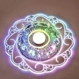 Designer Touch Decorative Crystal Ceiling Lamp Spotlight SMD 3W Creative Lamp Tube Light Colorful Color Dome Light