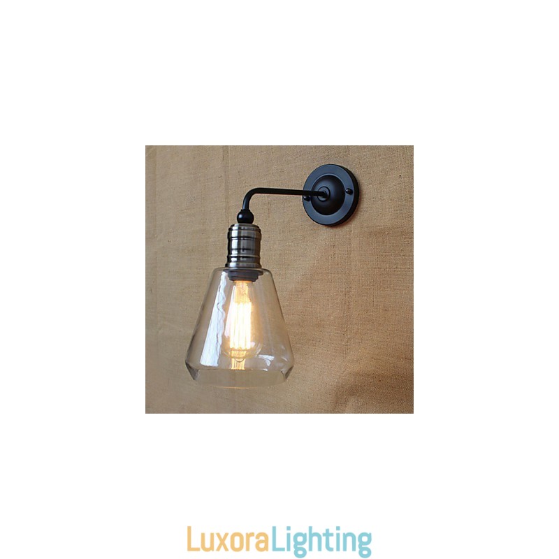 Designer Touch Decorative Mediterranean American Country Style Transparent Glass Wall Sconce