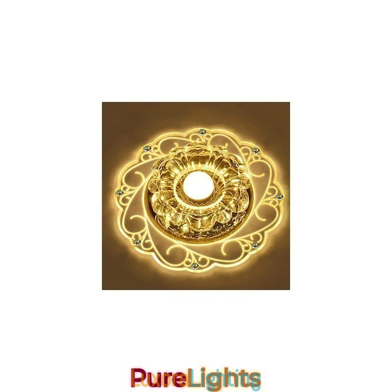 Designer Touch Decorative Crystal Ceiling Lamp Spotlight SMD 3W Creative Lamp Tube Light Colorful Color Dome Light