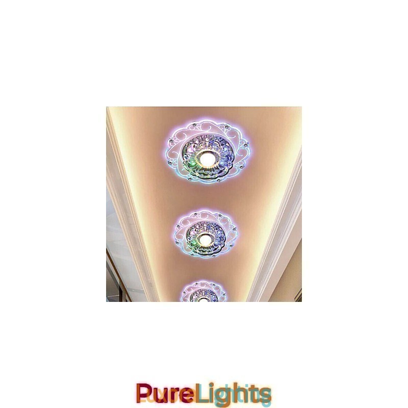 Designer Touch Decorative Crystal Ceiling Lamp Spotlight SMD 3W Creative Lamp Tube Light Colorful Color Dome Light