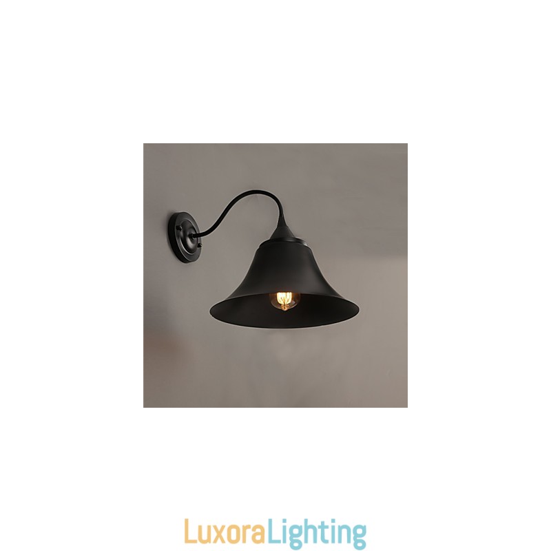 Designer Touch Decorative Duds Loft Style Ancient Black Iron Cap Wall Lamp Light