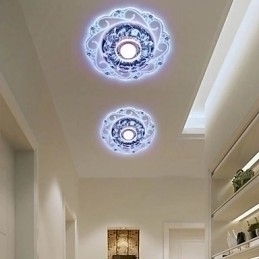 Designer Touch Decorative Crystal Ceiling Lamp Spotlight SMD 3W Creative Lamp Tube Light Colorful Color Dome Light