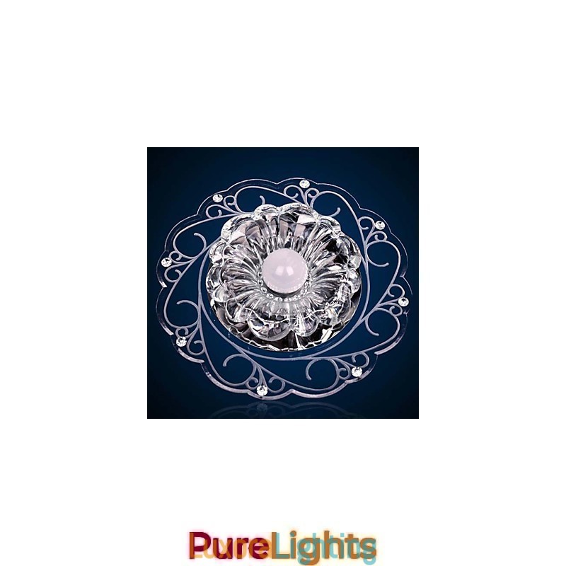 Designer Touch Decorative Crystal Ceiling Lamp Spotlight SMD 3W Creative Lamp Tube Light Colorful Color Dome Light