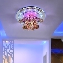 Designer Touch Decorative Circular Crystal Idea Ceiling Lamp Tube Light To Absorb Dome Lamp Light