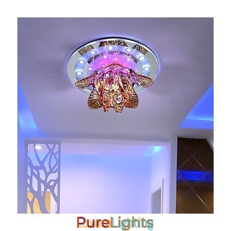 Designer Touch Decorative Circular Crystal Idea Ceiling Lamp Tube Light To Absorb Dome Lamp Light