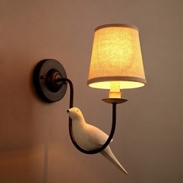 Designer Touch Decorative Northern American Birds European Creative Cloth Art Wall Lamp Lights
