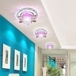 Designer Touch Decorative Circular Crystal Idea Ceiling Lamp Tube Light To Absorb Dome Lamp Light