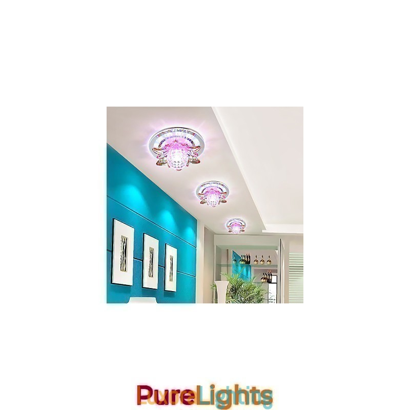 Designer Touch Decorative Circular Crystal Idea Ceiling Lamp Tube Light To Absorb Dome Lamp Light