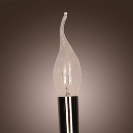 Designer Touch Decorative Black Crystal Wall Light with Candle Bulb