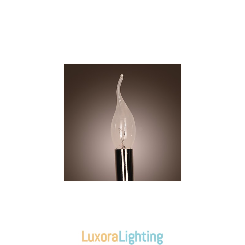 Designer Touch Decorative Black Crystal Wall Light with Candle Bulb