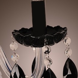 Designer Touch Decorative Black Crystal Wall Light with Candle Bulb