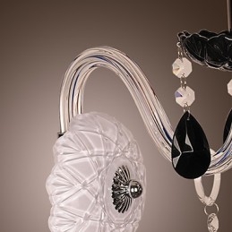Designer Touch Decorative Black Crystal Wall Light with Candle Bulb