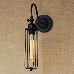 Designer Touch Decorative Art Minimalist Matte Black American Country Living Room Lamp Bedroom Balcony Wall Lamp Bedside Lamp
