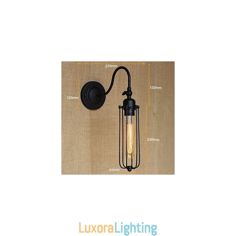 Designer Touch Decorative Art Minimalist Matte Black American Country Living Room Lamp Bedroom Balcony Wall Lamp Bedside Lamp