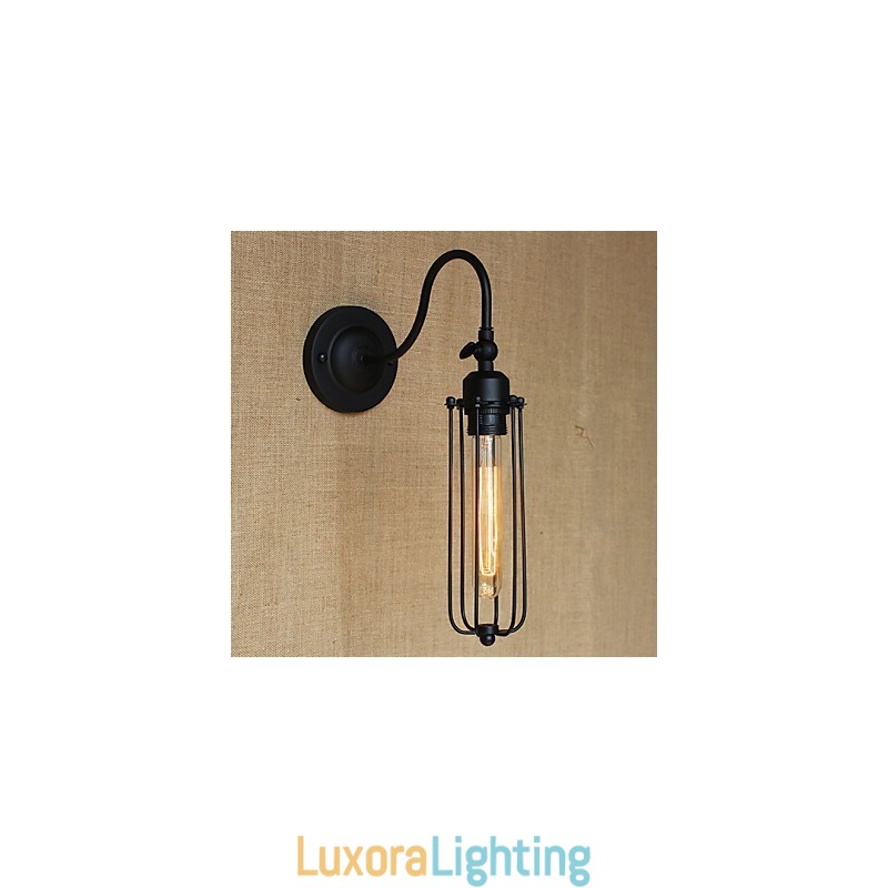 Designer Touch Decorative Art Minimalist Matte Black American Country Living Room Lamp Bedroom Balcony Wall Lamp Bedside Lamp