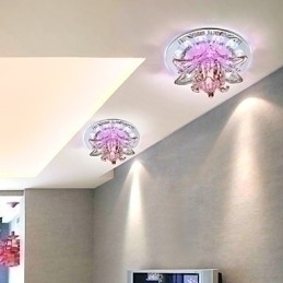 Designer Touch Decorative Circular Crystal Idea Ceiling Lamp Tube Light To Absorb Dome Lamp Light