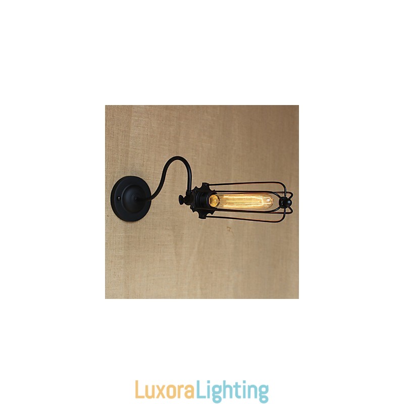 Designer Touch Decorative Art Minimalist Matte Black American Country Living Room Lamp Bedroom Balcony Wall Lamp Bedside Lamp