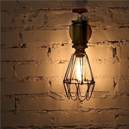 Designer Touch Decorative Vintage Industrial Water Pipe Wall Lamps Loft Edison Light for Bar Restaurant Wall Fixtures Lighting