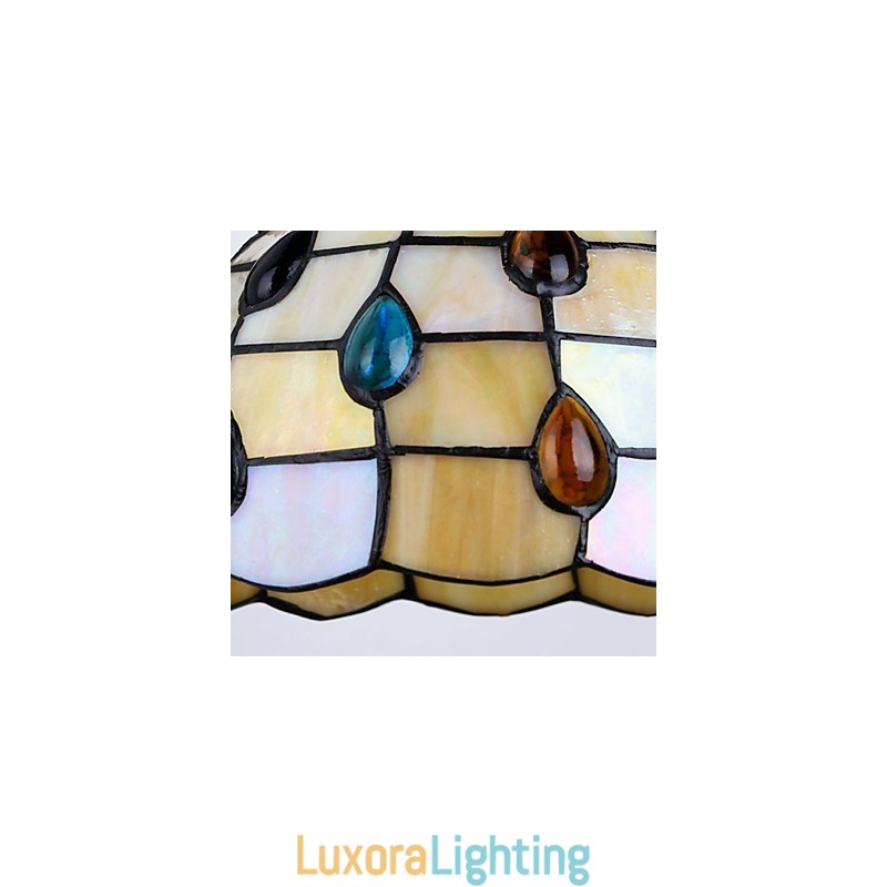 Designer Touch Decorative European Mediterranean Contracted Rural Creative Wrought Iron Wall Lamp Glass Lights