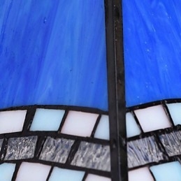 Designer Touch Decorative European Mediterranean Contracted Rural Creative Wrought Iron Wall Lamp Glass Lights