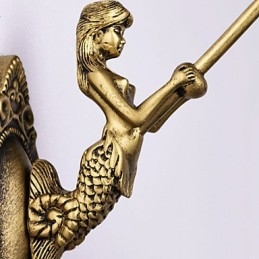 Designer Touch Decorative European Mediterranean Contracted Rural Creative Wrought Iron Wall Lamp Glass Lights