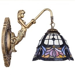 Designer Touch Decorative European Contracted Rural Creative Wrought Iron Wall Lamp Glass Lights