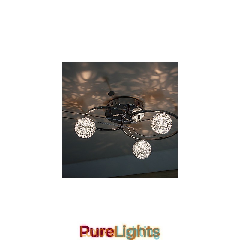 Designer Touch Decorative Modern Contemporary Electroplated Flush Mount