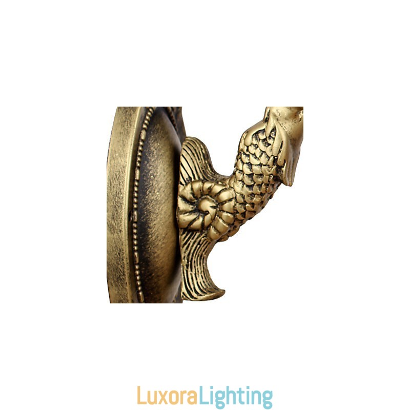 Designer Touch Decorative European Contracted Rural Creative Wrought Iron Wall Lamp Glass Lights