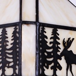 Designer Touch Decorative Christmas Deer European Contracted Rural Creative Wrought Iron Wall Lamp Glass Lights