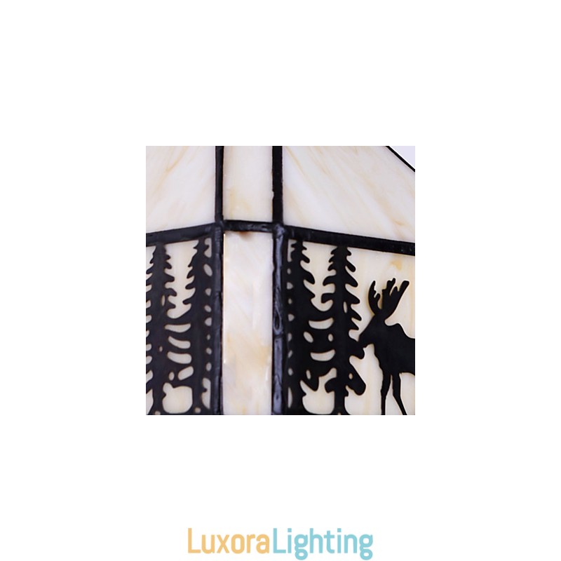 Designer Touch Decorative Christmas Deer European Contracted Rural Creative Wrought Iron Wall Lamp Glass Lights