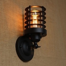 Designer Touch Decorative Retro Simple Elegant Black Bedside Aisle Stairs Balcony Wall Sconce