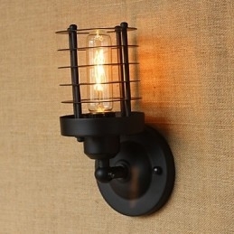Designer Touch Decorative Retro Simple Elegant Black Bedside Aisle Stairs Balcony Wall Sconce