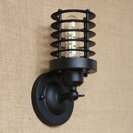 Designer Touch Decorative Retro Simple Elegant Black Bedside Aisle Stairs Balcony Wall Sconce