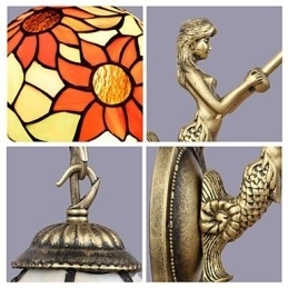 Designer Touch Decorative Christmas European Contracted Rural Creative Wrought Iron Wall Lamp Lights