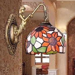 Designer Touch Decorative Christmas European Contracted Rural Creative Wrought Iron Wall Lamp Lights