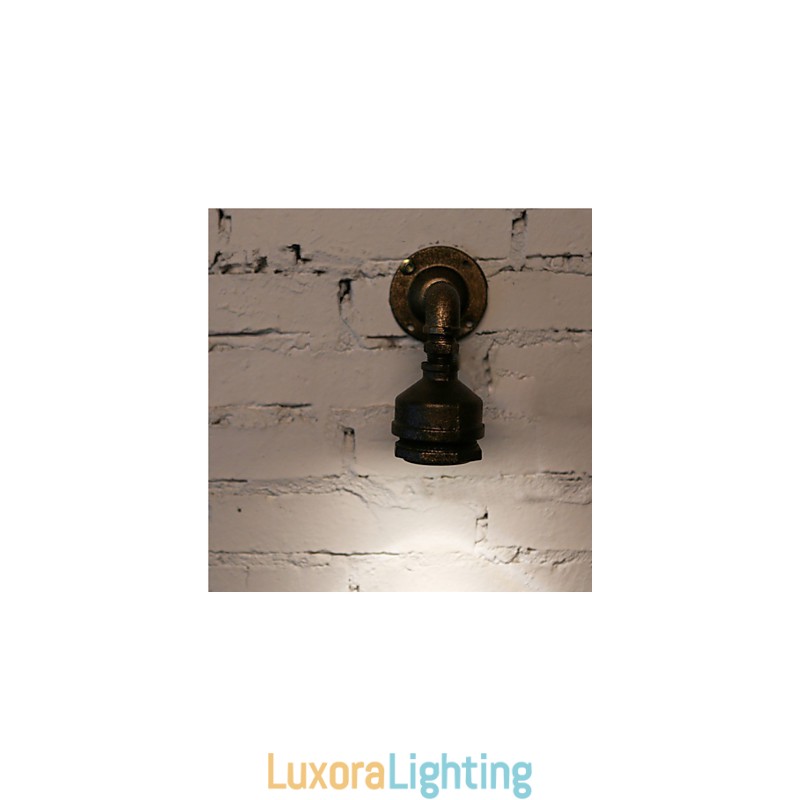 Designer Touch Decorative Loft Iron Water Pipe Lamp Wall Sconce Industrial Vintage Wall Light Fixtures For Home Indoor Lighting