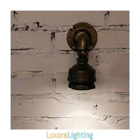 Designer Touch Decorative Loft Iron Water Pipe Lamp Wall Sconce Industrial Vintage Wall Light Fixtures For Home Indoor Lighting