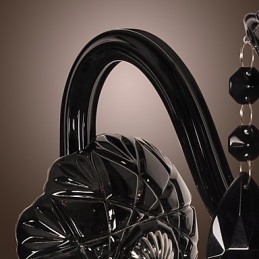 Designer Touch Decorative Black Crystal Wall Light with Candle Bulb