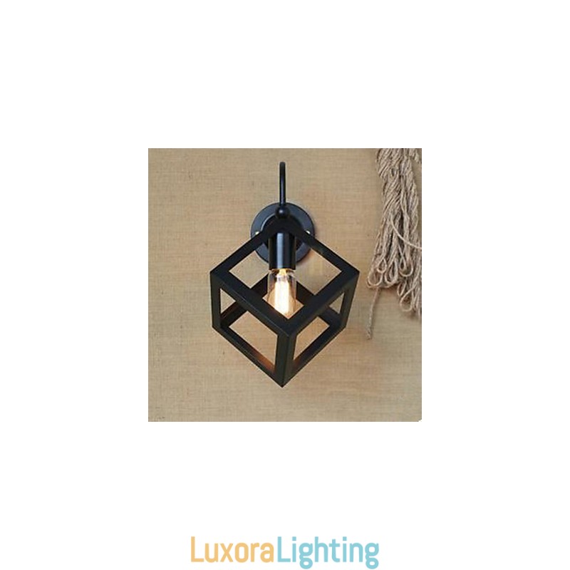 Designer Touch Decorative Bar Clothing Store Restaurant Stair Xuan Industrial Square Window Decorates Wall Lamp