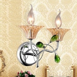 Designer Touch Decorative Wall Sconces Bathroom Lighting Candle Wall Lights Crystal Modern Contemporary Metal
