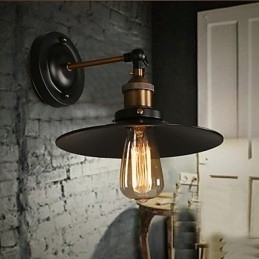 Designer Touch Decorative Creative Nordic Light Single Head Black Umbrella Wall Lamp Restoring Ancient Ways Light