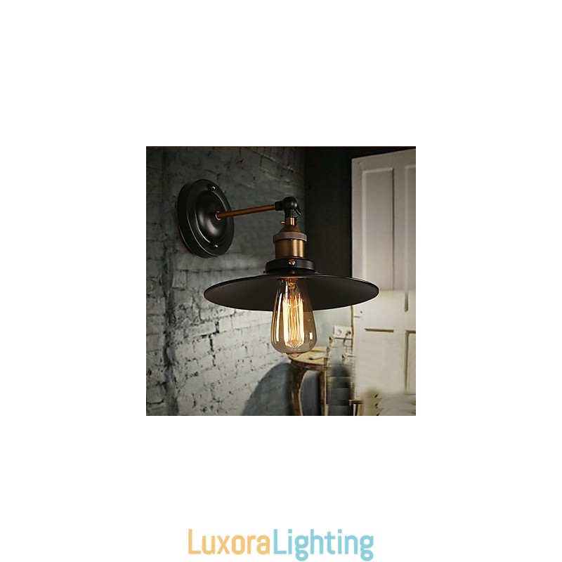 Designer Touch Decorative Creative Nordic Light Single Head Black Umbrella Wall Lamp Restoring Ancient Ways Light