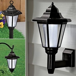 Designer Touch Decorative Solar Powered Outdoor Garden Path Yard Security Wall Light Landscape Lamp