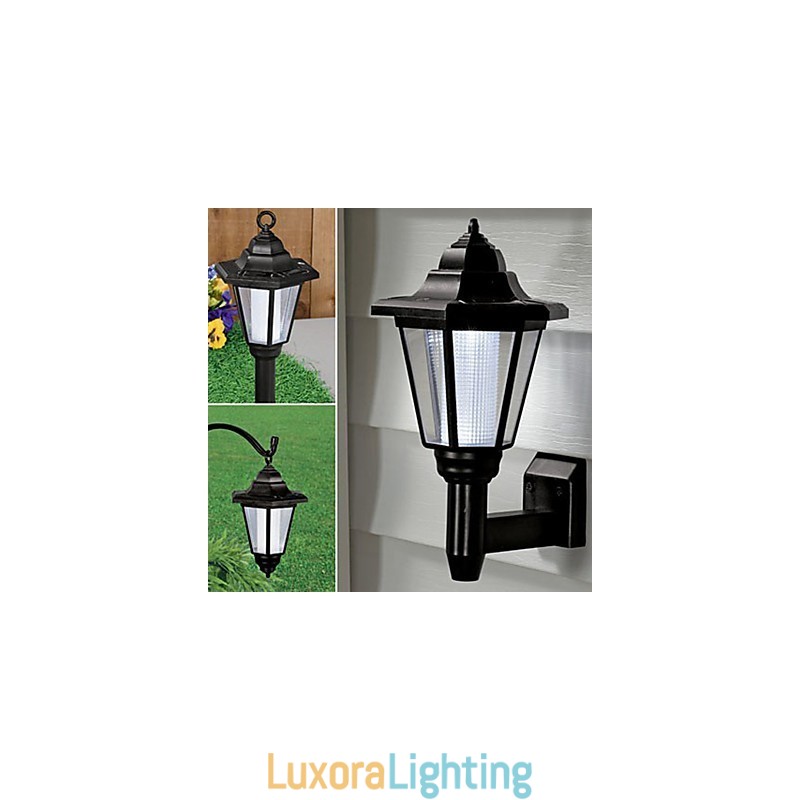 Designer Touch Decorative Solar Powered Outdoor Garden Path Yard Security Wall Light Landscape Lamp