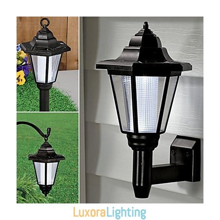Designer Touch Decorative Solar Powered Outdoor Garden Path Yard Security Wall Light Landscape Lamp