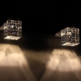 Designer Touch Decorative Modern Wall Light with Glass Bubble Cubic Shade Mirror Front Style